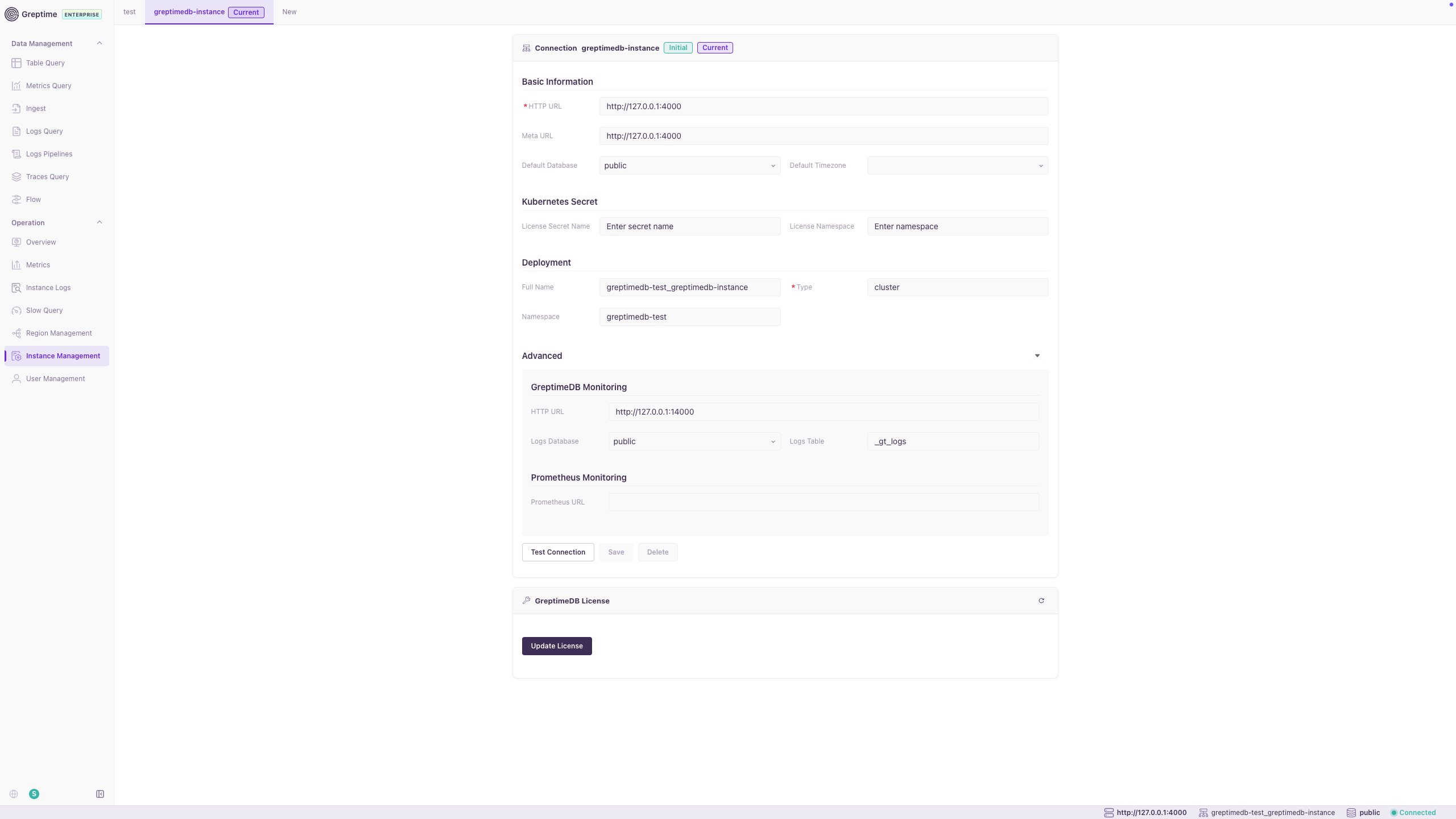 Instance Management